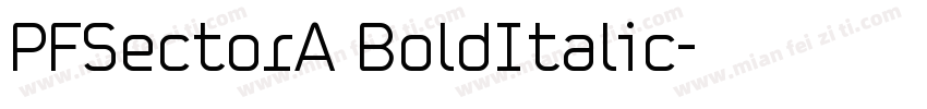 PFSectorA BoldItalic字体转换